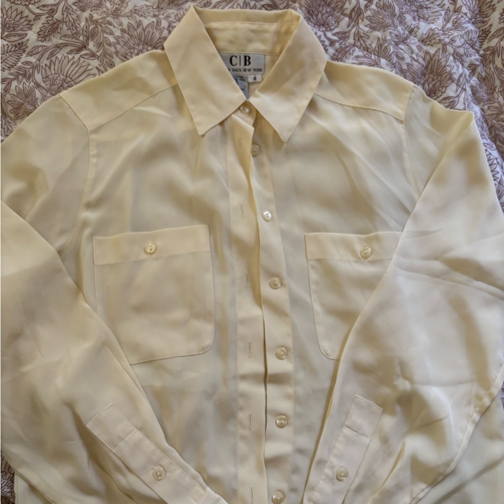 Butter Yellow Vintage Button Up